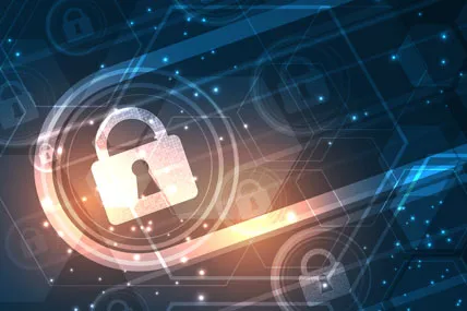 Tech image showing a lock button.